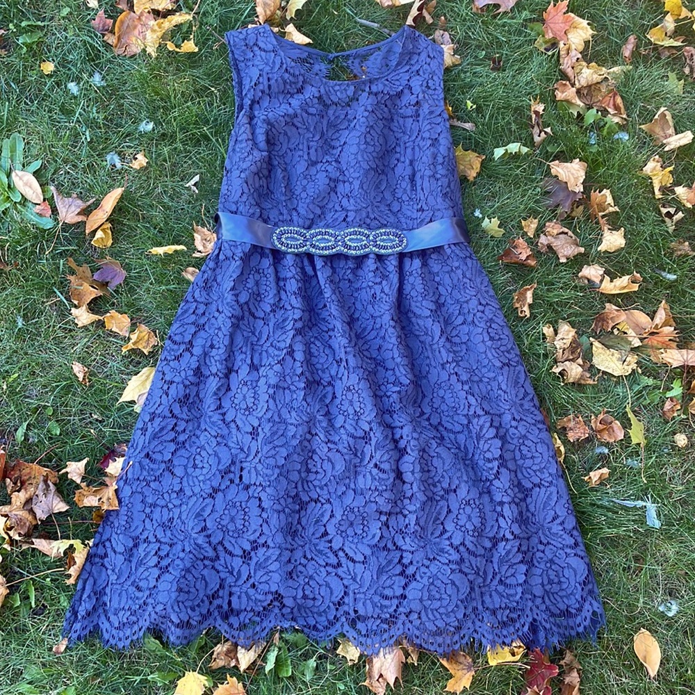 Jessica Simpson, size Medium, maternity dress, navy grey